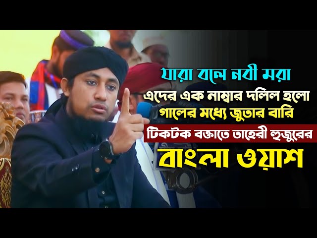 যারা বলে নবী মরা এদের এক নাম্বার দলিল হলো গালের মধ্যে জুতার বারি l তাহেরী হুজুরের বাংলা ওয়াশ Taheri