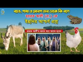 হযরত আলীকে ইহুদির প্রশ্ন – ব্যাঙ, গাধা ও মোরগ তার ডাকে কি বলে? Hazrat Ali Vs Ihudi